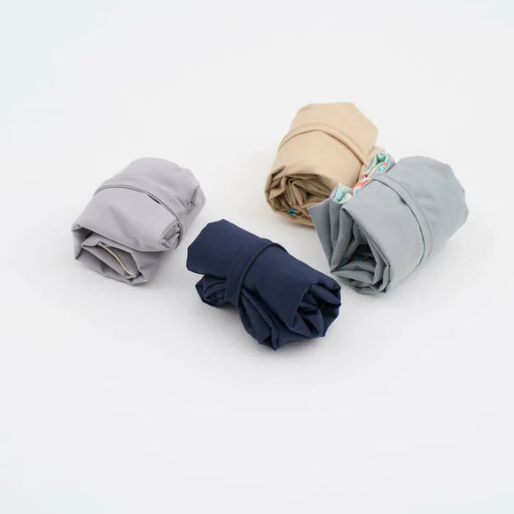 印花楽 折りたたみエコバッグ レトロタイル10号 銭湯グリーン｜可收捲小背心袋 老磁磚10號 澡堂綠