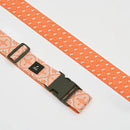 印花楽 スーツケースベルト レトロ窓ガラス柄 朱赤オレンジ｜行李束帶 玻璃海棠 朱橘紅