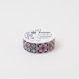 マスキングテープ 台湾マジョリカタイルパターン｜台灣特色紙膠帶 幾何花磚 15mm x 6m