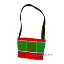 台湾製 漁師網 ナイロン ドリンクホルダー 台湾カラー（パイピングカラー：レッド）｜茄芷袋手提杯套 經典色（包邊：紅色）