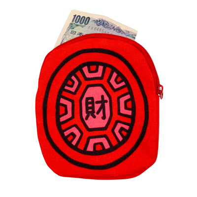 茚 Yin Taiwan 紅亀粿（紅亀餅・アンンクークエ）コインケース（ポーチ・小銭入れ）財・$（大）｜紅龜粿零錢包 財・$ 大