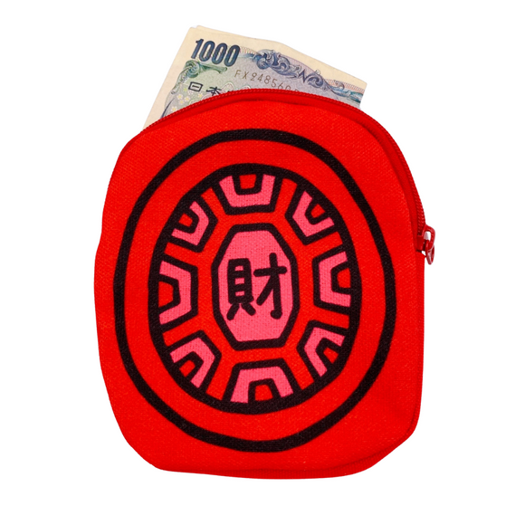 茚 Yin Taiwan 紅亀粿（紅亀餅・アンンクークエ）コインケース（ポーチ・小銭入れ）財・$（大）｜紅龜粿零錢包 財・$ 大