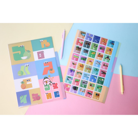 中華郵政（台湾郵便局） 注音符号デザイン 多層式L字クリアファイル（2柄セット）｜中華郵政 注音符號 多層式L夾（1組2款）