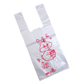 台湾レトロレジ袋 うさぎ（兎） ビニール袋｜台灣復古塑膠袋 兔子｜16x35cm｜10個入