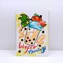 早安沒事幹 タピオカミルクティー ポストカード｜珍珠奶茶 明信片