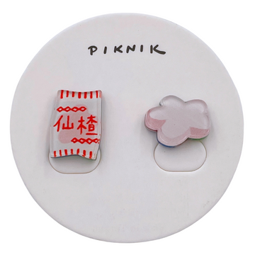 日日野餐 PIKNIK ピンバッジ 台湾式ラムネ｜日日野餐 PIKNIK 別針（徽章） 台灣文化系列 童年回憶仙楂餅