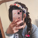 Hakka Rainy 客家花布 パール付きロングリボンカチューシャ｜花布珍珠絲帶髮箍｜台湾花布