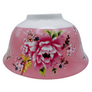 台湾花布（客家花布）柄 食器 飯碗 ピンク｜台灣花布（客家花布）飯碗 粉紅