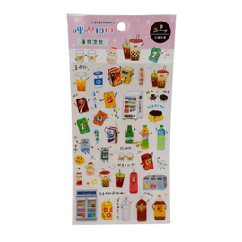 RIRIKOKO 台湾ドリンクテーマ 透明ステッカー （台湾製）｜哩哩扣扣 清爽涼飲 透明手帳貼紙
