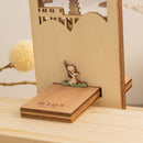 遊木時光 WOOD TIME 台湾ミニ風景 木製スマホスタンド 台北101の花火｜台灣微風景木製手機架 煙火101