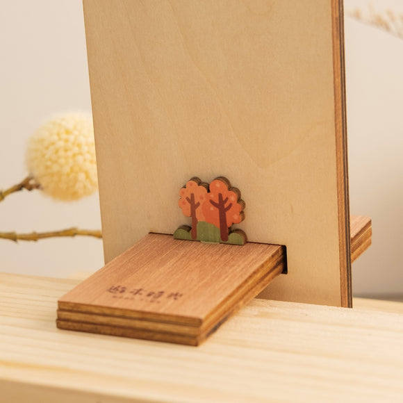 遊木時光 WOOD TIME 台湾ミニ風景 木製スマホスタンド 阿里山｜台灣微風景木製手機架 趣遊阿里山