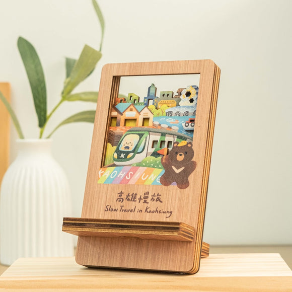 遊木時光 WOOD TIME 台湾ミニ風景 木製スマホスタンド 高雄｜台灣微風景木製手機架 高雄慢旅