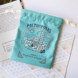 猴子設計 Monkey Design 台湾巾着ポーチ 台北の街並み｜台灣小物袋 台北大都會