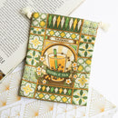 猴子設計 Monkey Design 台湾巾着ポーチ タピオカ柄 マジョリカタイル｜台灣小物袋 珍奶花磚