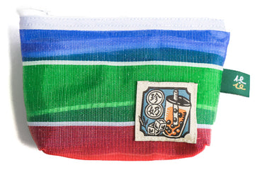 猴子設計 Monkey Design 台湾漁師網バッグ地 コインケース（ポーチ・小銭入れ） タピオカミルクティー（台湾カラー）｜寶島包 珍珠奶茶（茄芷）