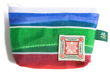 猴子設計 Monkey Design 台湾漁師網バッグ地 コインケース（ポーチ・小銭入れ） アイ・ラブ・台湾（台湾カラー）｜寶島包 我愛台灣（茄芷）