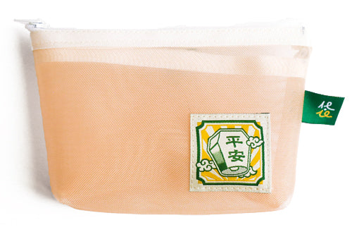 猴子設計 Monkey Design 台湾漁師網バッグ地 コインケース（ポーチ・小銭入れ） 平安ランタン（天燈）（ピンクオレンジ）｜寶島包 平安天燈（粉橘）