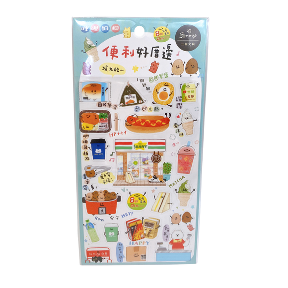 RIRIKOKO 台湾コンビニ日常 透明ステッカー （台湾製）｜哩哩扣扣 便利好厝邊 透明手帳貼紙