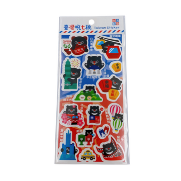台湾テーマ ステッカー（台湾製）｜臺灣吼七桃 貼紙 台灣遊貼