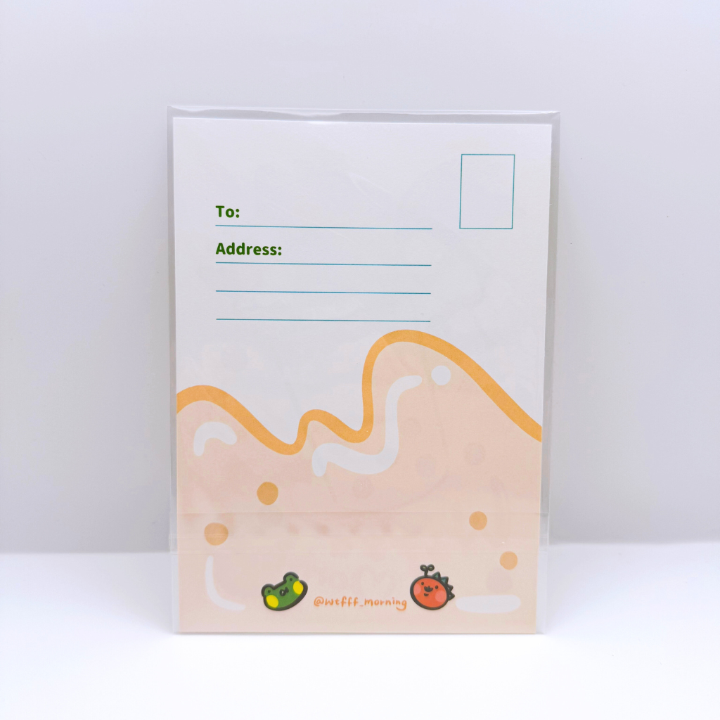 早安沒事幹 タピオカミルクティー ポストカード｜珍珠奶茶 明信片