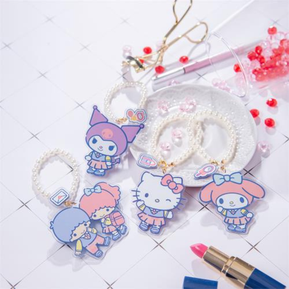 数量限定 レア台湾交通系ICカード サンリオ スクール風 HELLO KITTY キーホルダー型 悠遊カード｜三麗鷗學院風造型悠遊卡 HELLO KITTY