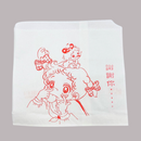 台湾 レトロな耐油紙袋（女の子柄・ハンバーガー用） 10枚セット 駄菓子袋｜漢堡袋 防油紙袋 10個入