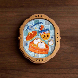 猴子設計 Monkey Design 刺繍マグネット 台湾グルメ｜刺繡磁鐵 台灣美食