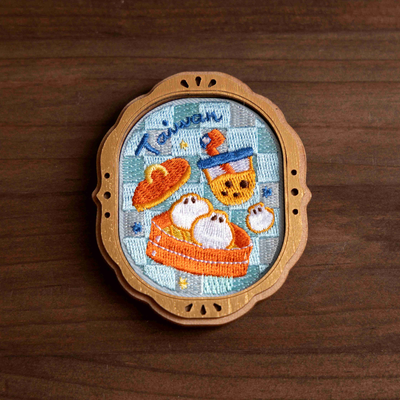 猴子設計 Monkey Design 刺繍マグネット 台湾グルメ｜刺繡磁鐵 台灣美食