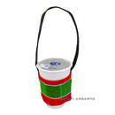 台湾製 漁師網 ナイロン ドリンクホルダー 台湾カラー（パイピングカラー：レッド）｜茄芷袋手提杯套 經典色（包邊：紅色）