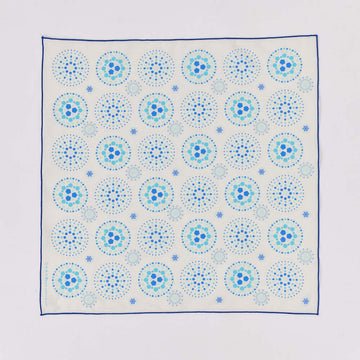 印花楽 風呂敷 花火 ムーンブルー｜包布巾 煙火 月色藍