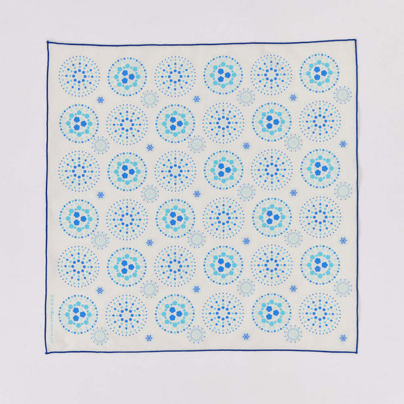 印花楽 風呂敷 花火 ムーンブルー｜包布巾 煙火 月色藍