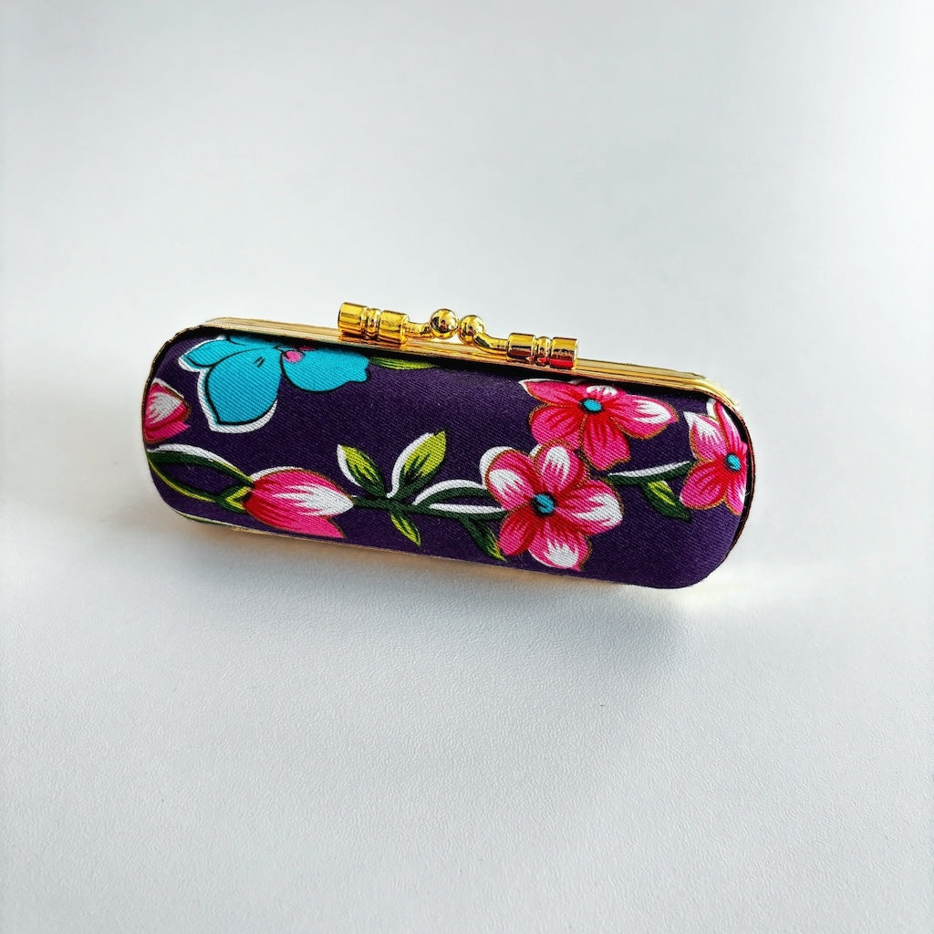 Hakka Rainy 客家花布 がま口印鑑ケース｜口金印章盒｜台湾花布