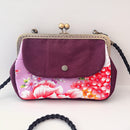 Hakka Rainy 客家花布 がま口ショルダーバッグ（大）｜方形口金肩背包（大）｜台湾花布