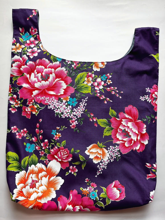 Hakka Rainy 客家花布 しじみバッグ（エコバッグ）｜大型日式手挽包（購物袋）｜台湾花布