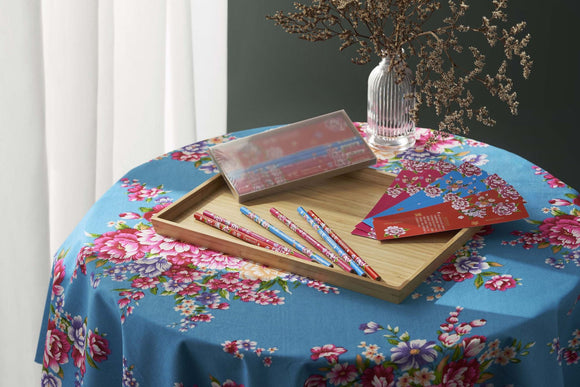 レトロ可愛い 台湾 利百代 台湾花布（客家花布）柄鉛筆｜利百代 台灣花布鉛筆組｜硬度：2B