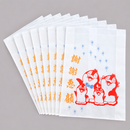 台湾 レトロな耐油紙袋（ペンギン柄・揚げ物用） 10枚セット 駄菓子袋｜炸物袋 企鵝 謝謝惠顧 防油紙袋 10個入