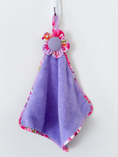購入する ラベンダー-淡紫 Hakka Rainy 客家花布 お手拭きタオル｜花花擦手巾｜台湾花布