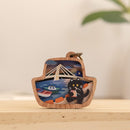 遊木時光 WOOD TIME 台湾ミニ風景 木製キーホルダー 淡水｜台灣微風景木製鑰匙圈 浪漫海景