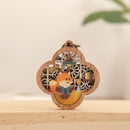 遊木時光 WOOD TIME 台湾ミニ風景 木製キーホルダー レトロな窓ガラス｜台灣微風景木製鑰匙圈 復古花窗