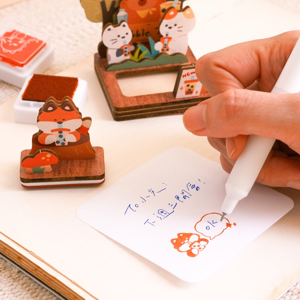 遊木時光 WOOD TIME 台湾風景 木製スタンプ収納セット 阿里山｜台灣拼