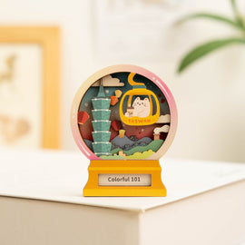 遊木時光 WOOD TIME 台湾ミニ風景 木製マグネット 台北101｜台灣微風景木製磁鐵 繽紛101