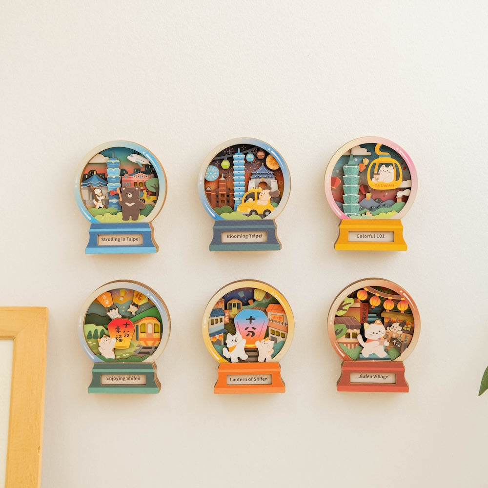 遊木時光 WOOD TIME 台湾ミニ風景 木製マグネット 九份｜台灣微風景