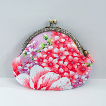 Hakka Rainy 客家花布 がま口ポーチ｜古銅金口金包｜台湾花布