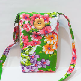 Hakka Rainy 客家花布 スマホショルダーバッグ（サコッシュ）｜手機肩背包｜台湾花布