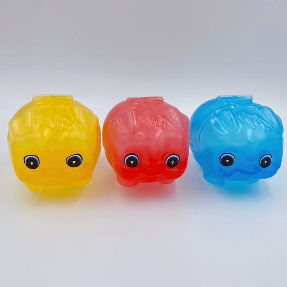 台湾の縁起物 子豚の貯金箱（小）｜カラー：ピンク・ブルー・ゴールド（半透明）｜古早味台灣豬公撲滿 半透明 紅・藍・金黃色