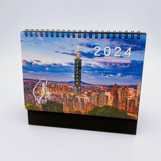 〈数量限定〉2024年 台湾卓上カレンダー 台湾景色｜台灣風景三角桌曆 台灣製