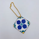 台湾マジョリカタイル柄 キーホルダー型 台湾交通系ICカード 煙雨青天（イェンユーチンテェン）｜台灣花磚造型悠遊卡