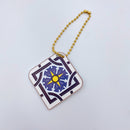 台湾マジョリカタイル柄 キーホルダー型 台湾交通系ICカード 百合錦簇（バイへージンツー）｜台灣花磚造型悠遊卡