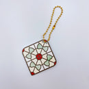 台湾マジョリカタイル柄 キーホルダー型 台湾交通系ICカード 最是熟悉（ツィーシシューシー）｜台灣花磚造型悠遊卡