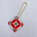 台湾マジョリカタイル柄 キーホルダー型 台湾交通系ICカード 紅樓夢醒（ホンローモンシン）｜台灣花磚造型悠遊卡